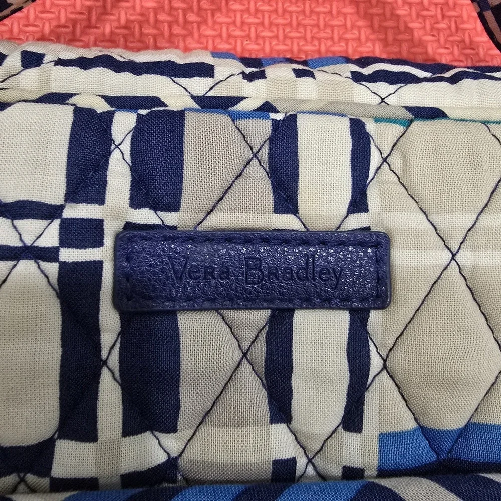 Vera Bradley Blue Bayou Plaid Quilted Laptop Sleeve Case Bag 13